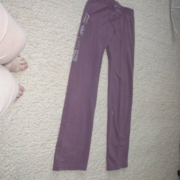 BCBG Sparkly Plum Coloured  Gym Pants - Picture 4 of 5
